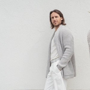 Mens tall cardigan sweater discount