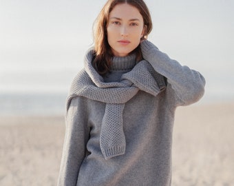 High Neck Turtleneck Top, Wool Pullover Sweater, Knitted woolen sweater, Soft Premium Wool Sweater for her / COLETTE