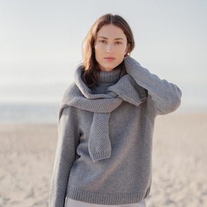High Neck Turtleneck Top, Wool Pullover Sweater, Knitted woolen sweater, Soft Premium Wool Sweater for her / COLETTE