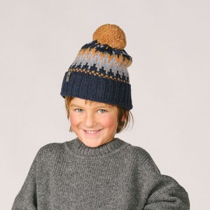 Merino wool kids hat, Hand knitted merino cashmere wool cap, Unisex beanie hat, Woolen winter boys girls head accessory