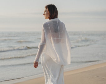 Minimalist Bridal Cape Wrap, Modern Wedding Shawl Scarf, Bridal Cape Wrap, Wedding Mohair Shrug, Wedding Mohair Cape Shawl / DIANA