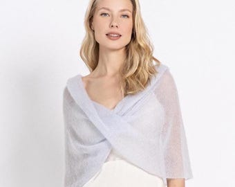 Braut Mohair Shrug, Leichte gestrickte Hochzeit vertuschen Schal / EMMA