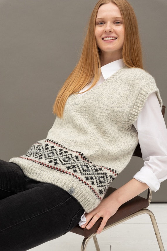Nuevas llegadas lana sin mangas Chalecos para las mujeres suéter de punto  chaleco alta elasticidad suelta moda Mujer