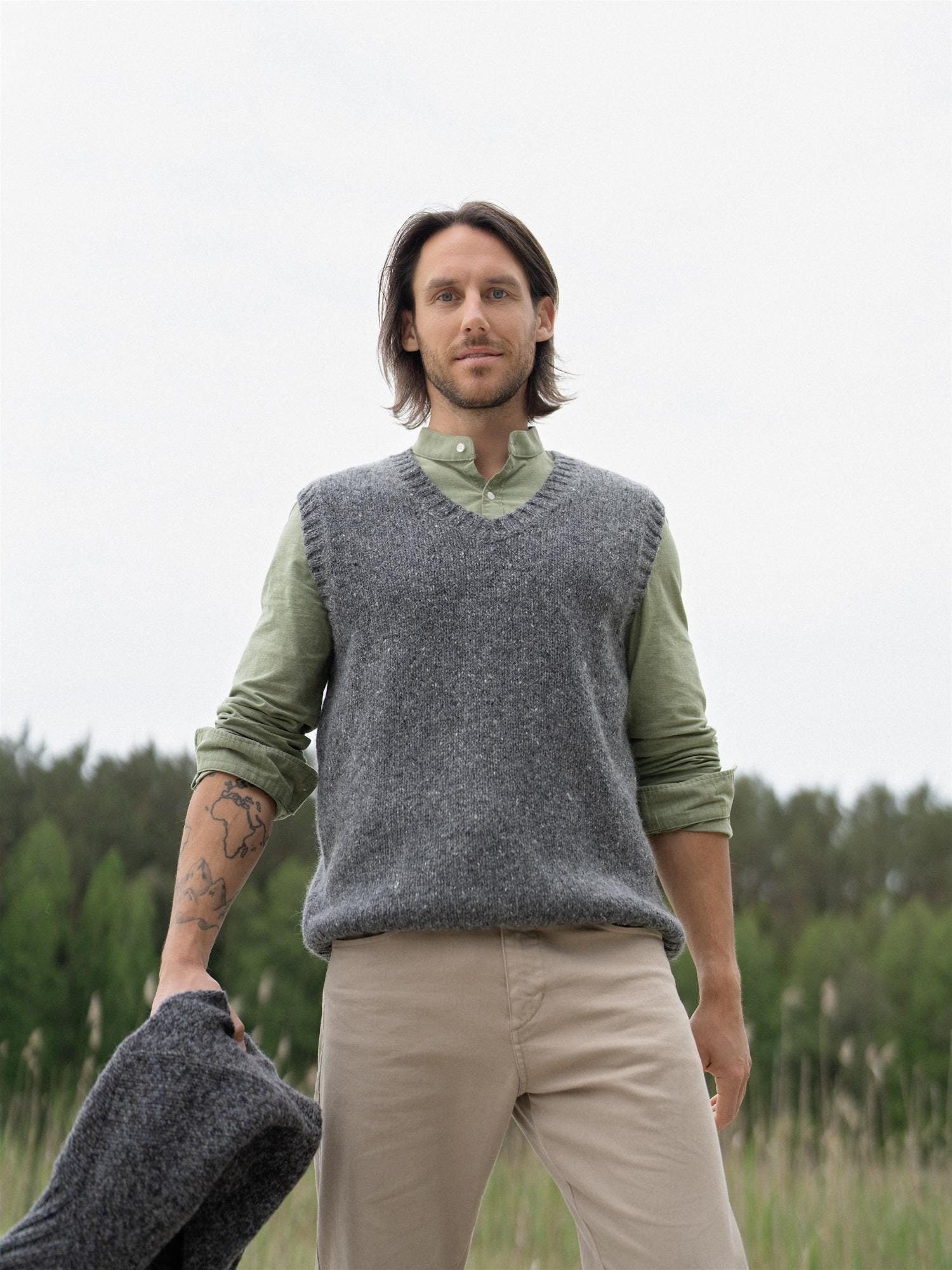Knitted Vest Waistcoat, Knitted Waistcoat, Sleeveless Jumper