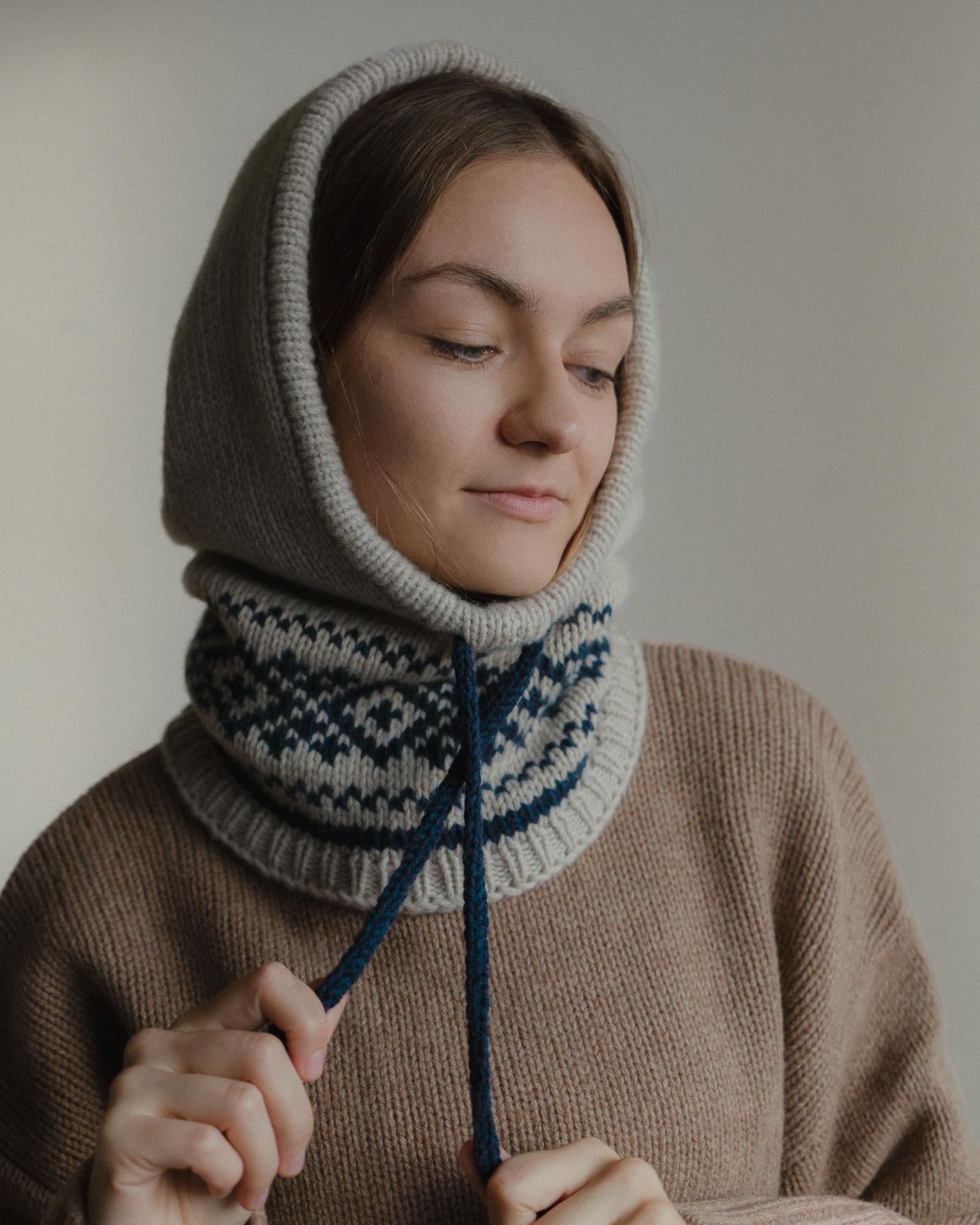 Merino Wool Balaclava Hooded Scarf Knitted Hat Scarf in One Chic Minimal il_fullxfull.7560854567_bv8q.jpg main image 3