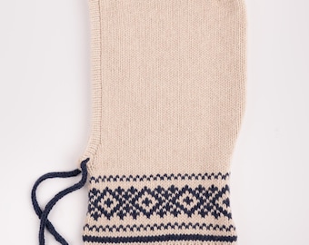 Balaclava Hooded Cowl, Boho Knitted Hood, Woolen Hood in