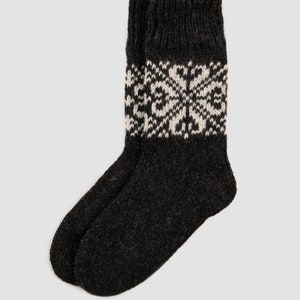 Ready to Ship Wool socks for Christmas Hand knitted socks Unisex socks Soft wool socks Organic socks Christmas Gift Idea image 4