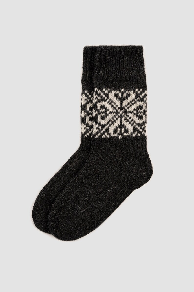 Ready to Ship Wool socks for Christmas Hand knitted socks Unisex socks Soft wool socks Organic socks Christmas Gift Idea image 4