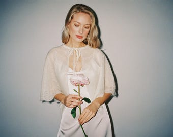 Mohair Wedding Bolero: Bridal Cover-Up Shawl - Scandinavian Knit / MONICA
