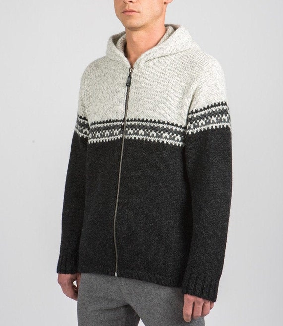 100 wool hoodie mens