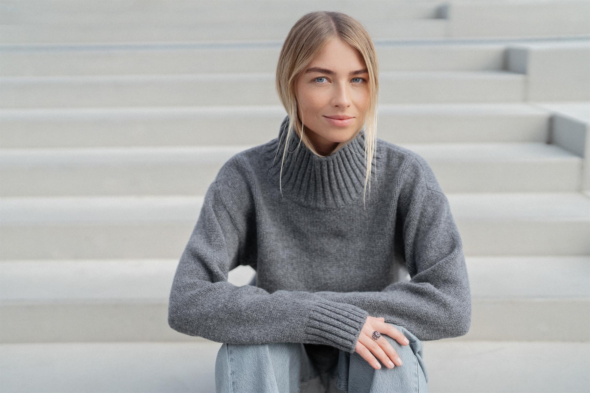 BARENA 売れ筋商品|||バレナ ニット&セーター アウター レディース Turtlenecks Grey Eleven Six - Ali Grey Turtleneck Knit Sweater | BEUNICA