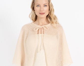 Braut Mohair Cape Schal, Hochzeitskleid Cover-up, Soft Luxus Wrap / MONICA