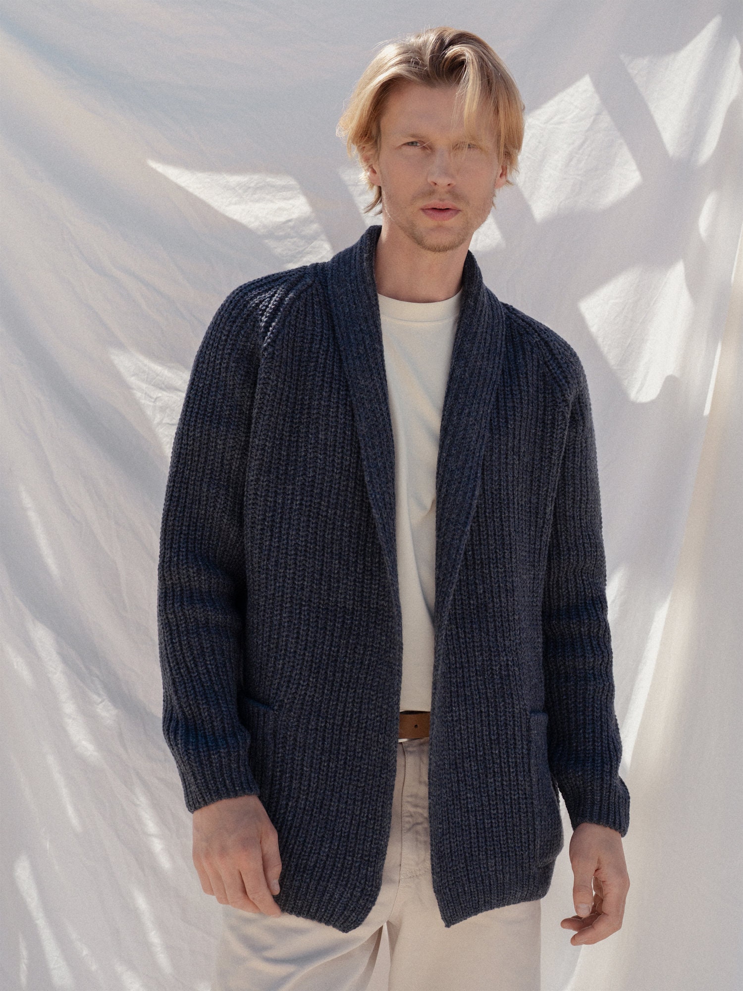Blazer/cardigan Homme Emozioni Uomo En Laine Mérinos - Taille M, Gris, 80% Laine, Fabriqué En Italie, Neuf