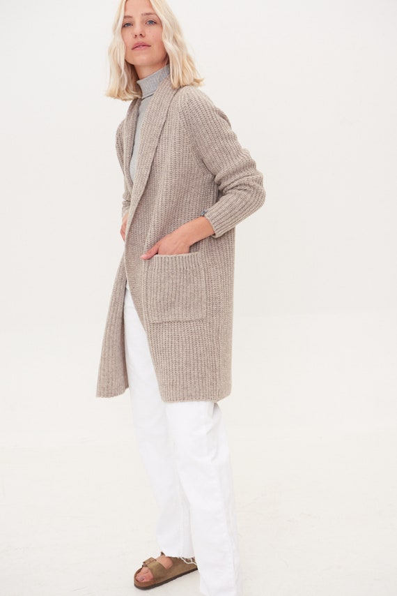 Womens Merino Wool Cardigan Cashmere 