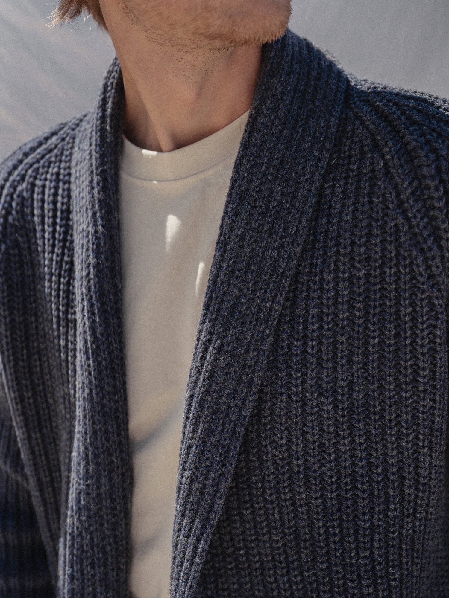 Cardigan Homme Long En Coton - Modèle Élégant à Boutons, Coupe Ample Et Confortable