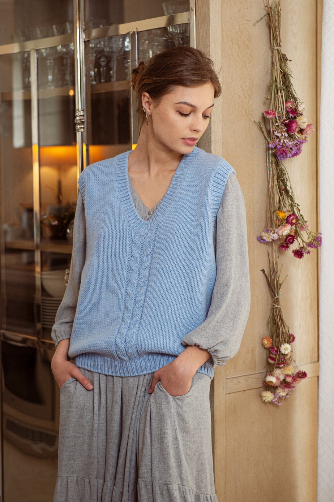 Nonna Vest Kit -Trio2- (PDF Japanese pattern) - amirisu