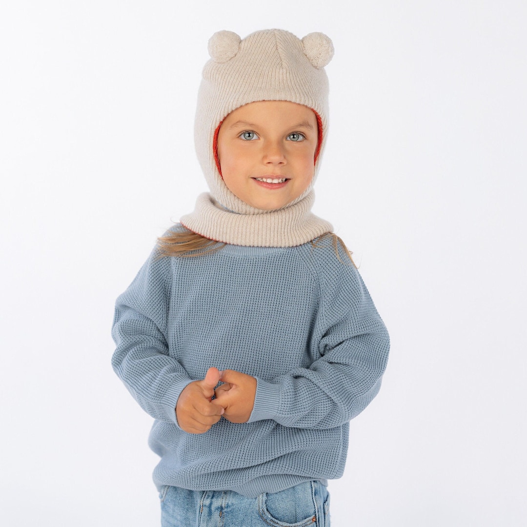 Gestrickte Balaclava Mütze für Kleinkind, gestrickte Kindermütze für ...