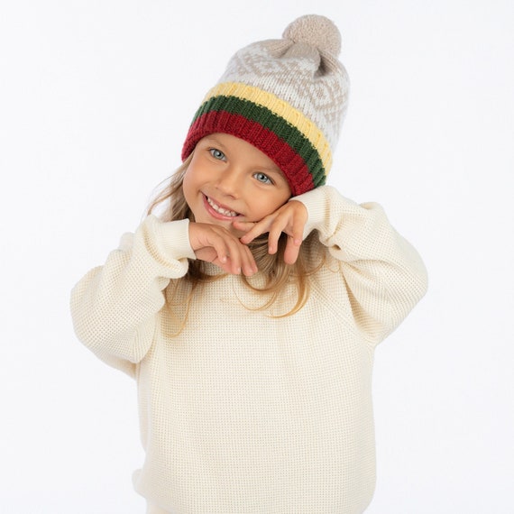 Children's Winter Knitted Wool Lining Warm Hat, Scarf, Glove Set For 2