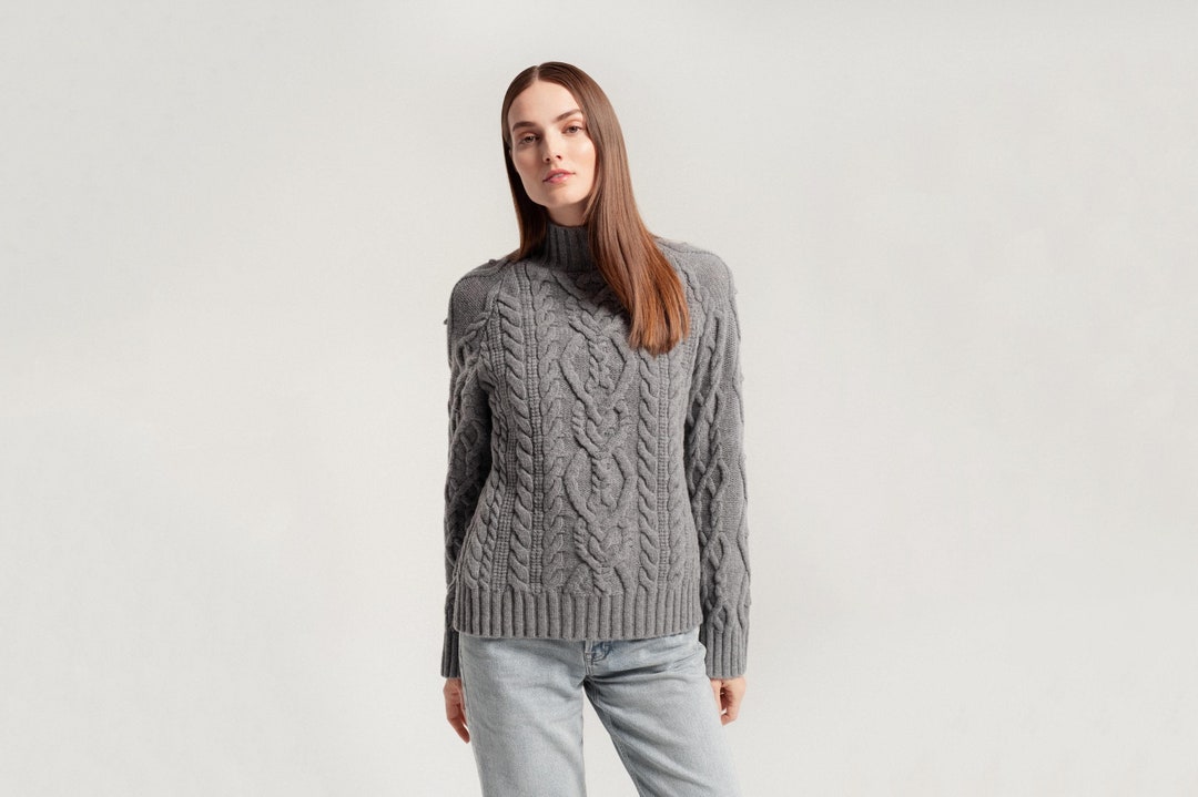 Laine Mérinos Pull Cachemire Ethique Pull Col Rond Femme Cachemire