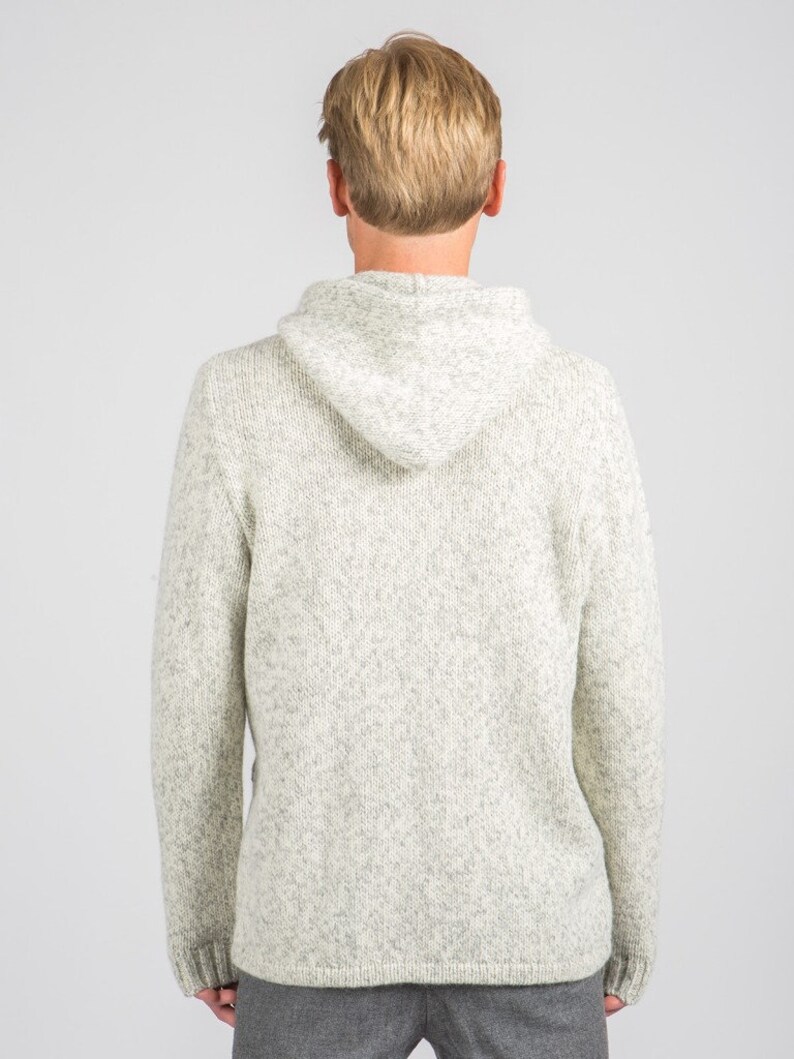 Mens's White Hoodie White Sweater with Hoodie White Mens Etsy