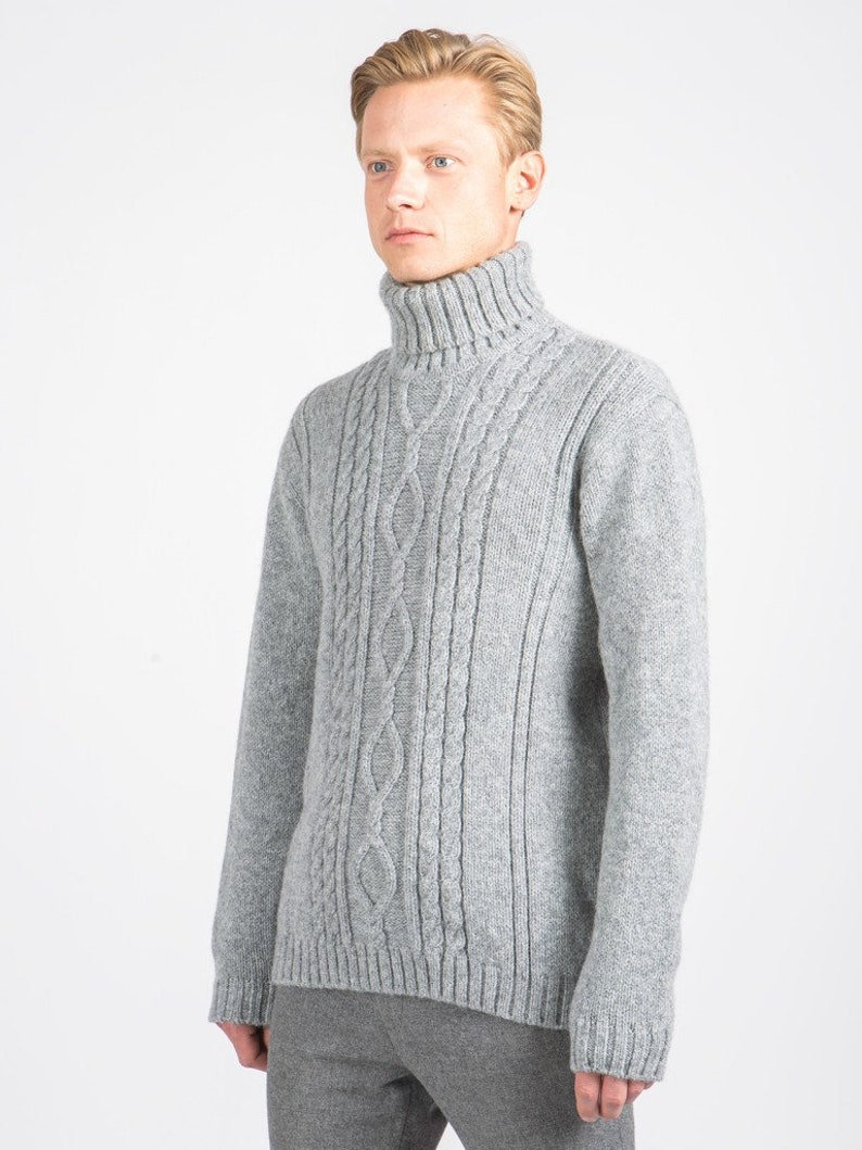 Wool Turtleneck Sweater // Men's Turtleneck // Wool | Etsy