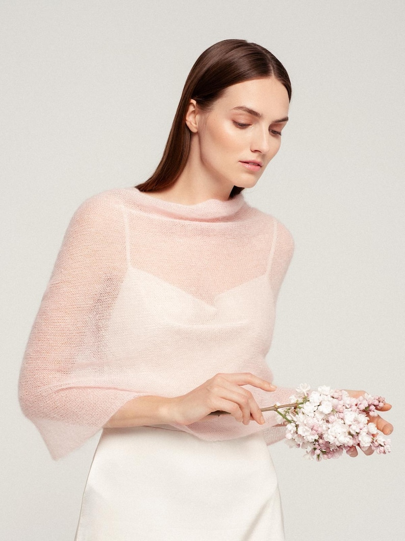 Luxurious Wedding Bridal Shrug, Wedding Bolero for Bride, Cover up Bridal Top, Wedding Sweater Cover Up, Women wedding shawl cape / EMMA image 2
