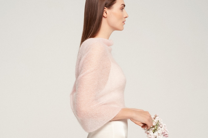 Luxurious Wedding Bridal Shrug, Wedding Bolero for Bride, Cover up Bridal Top, Wedding Sweater Cover Up, Women wedding shawl cape / EMMA image 4