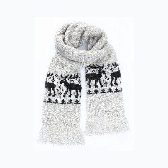 Foulard en laine de Noël foulard blanc mélangé foulard au - Etsy France