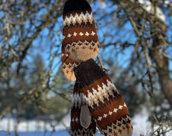 Natural Wool Bernie Sanders Woolen Mittens, Winter Crochet Gloves