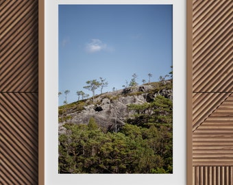 XL print: Norway trip, rocky cliff near Preikestolen