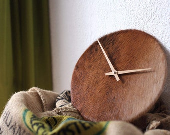 Cowhide Clock