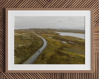 XL print: Norway trip, road in the Hardangervidda high plateau