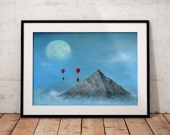 Impresión de arte de abeja, impresión de abejorro Giclee, arte de la pared de insectos, decoración del hogar, idea de regalo peculiar, decoración del hogar, arte de la vida silvestre, impresión de la naturaleza, arte de la montaña
