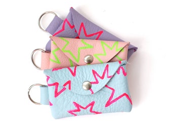 Hand Painted Star Cardholder Keyring