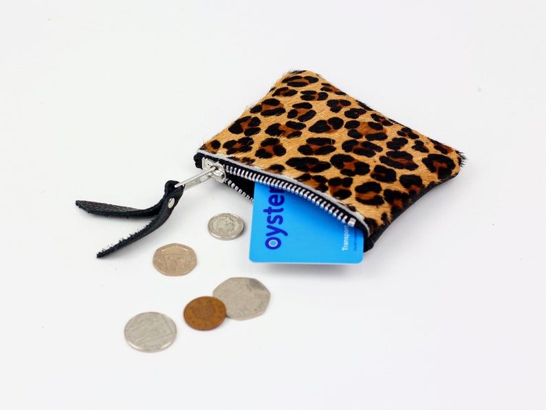 leopard print money purse