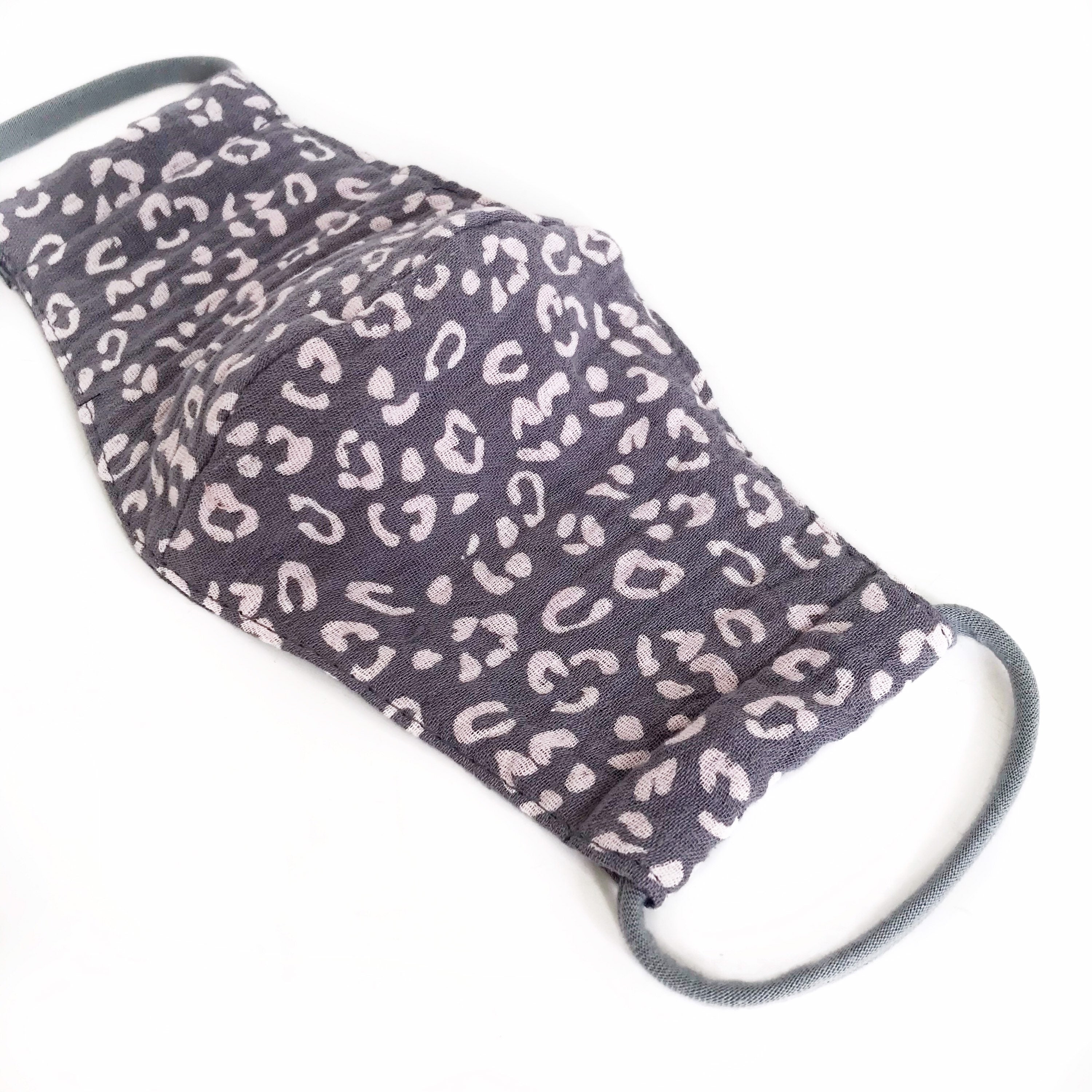 Washable Face Mask - Leopard Print Face Mask, Pattern 100% Cotton Fac…