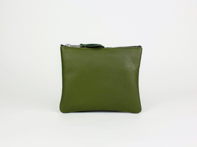 Sage Green Leather Bag // Leather Pouch Leather Purse Etsy
