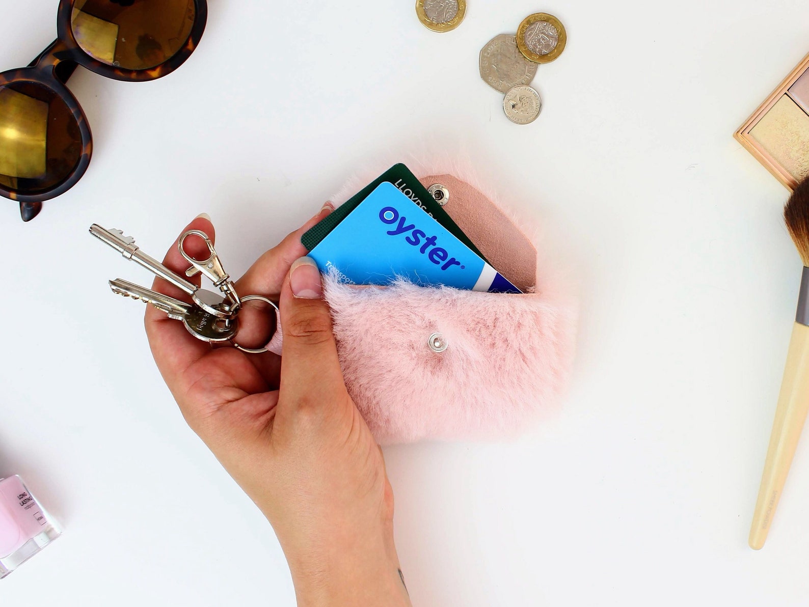 Leather Coin Bag Keychain // Coin Purse Key Chain // Keyring Etsy