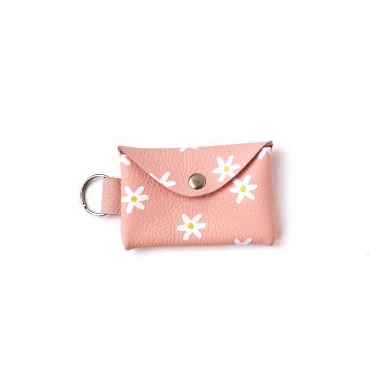 Hand Painted Daisy Cardholder Keyring image 6