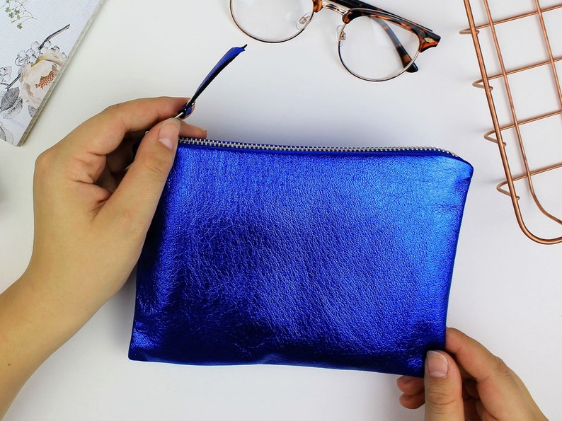 bright blue purse