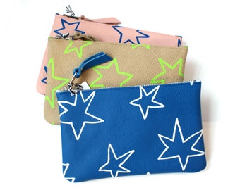 Hand Painted Star Zippered Pouch