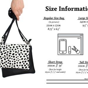 Dalmation Print Leather Crossbody Bag // Leather Crossbody Bag for Women, Pony Print Leather Purse, Leather Handbag, Leather Shoulder Bag image 7