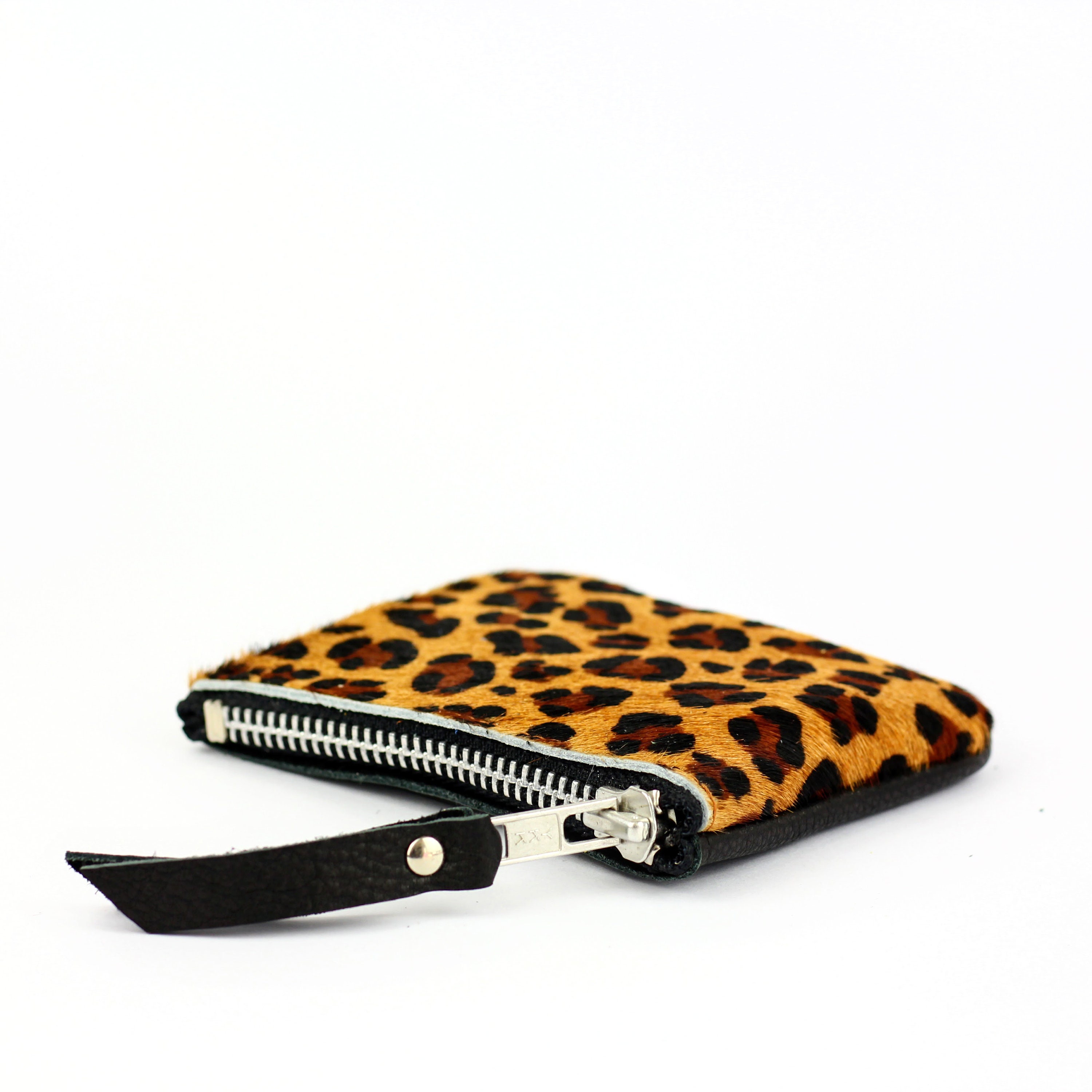 Clare V. Leather Animal Print Pouch - Green Wallets, Accessories