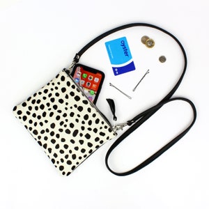 Dalmation Print Leather Crossbody Bag // Leather Crossbody Bag for Women, Pony Print Leather Purse, Leather Handbag, Leather Shoulder Bag image 4