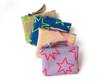 Hand Painted Star Coin Purse