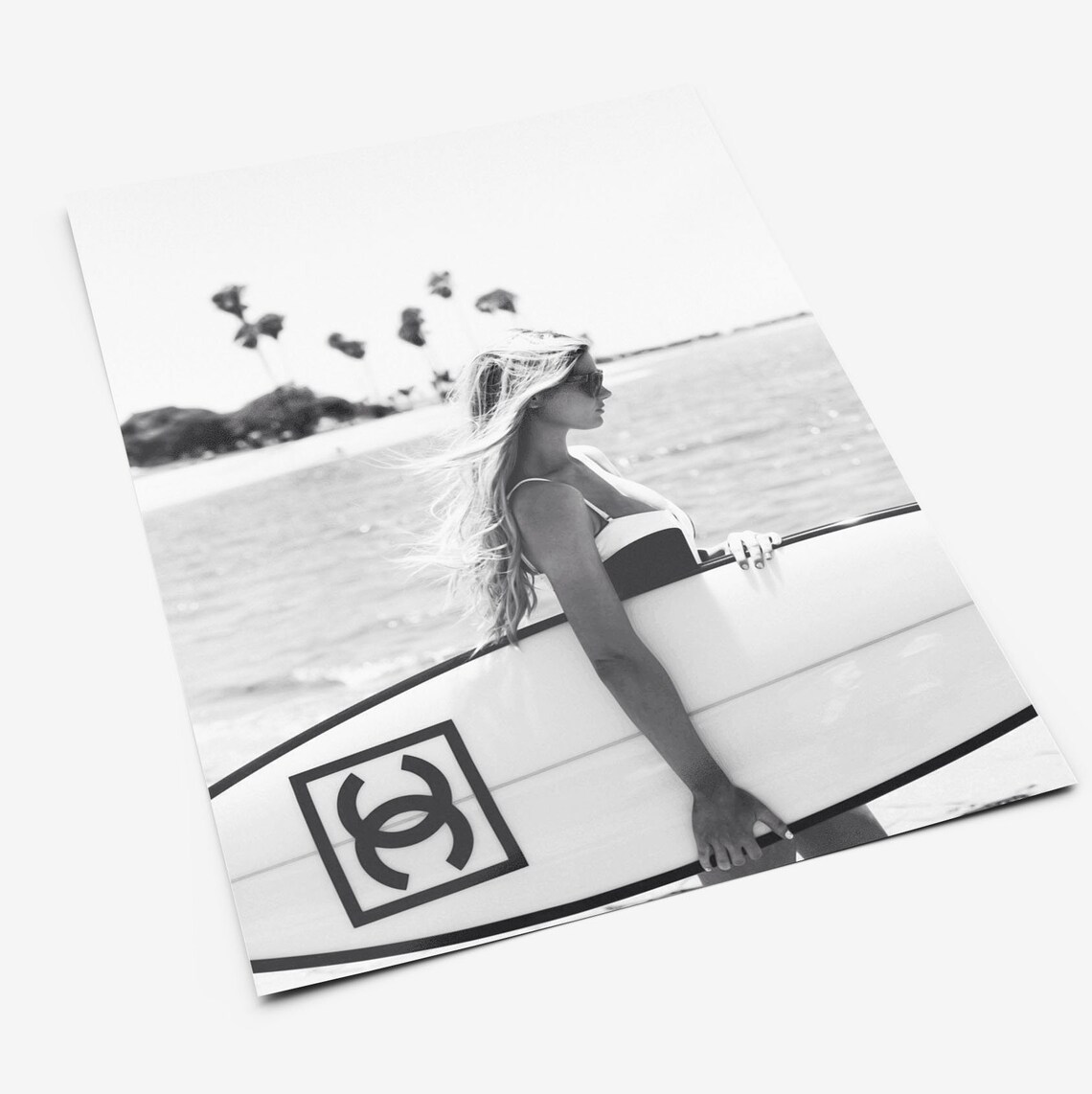 Chanel Surfboard Art Print Surf Print Chanel geïnspireerd Etsy
