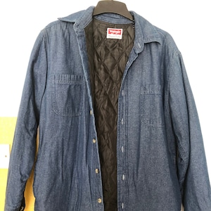 Quilted lined denim shirt hotsell