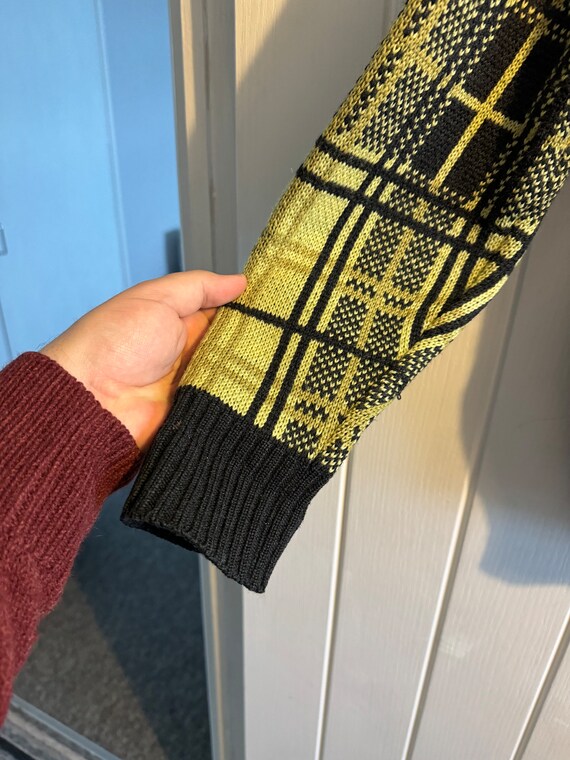 Pendleton Opening Ceremony Yellow Patterned Cardi… - image 3