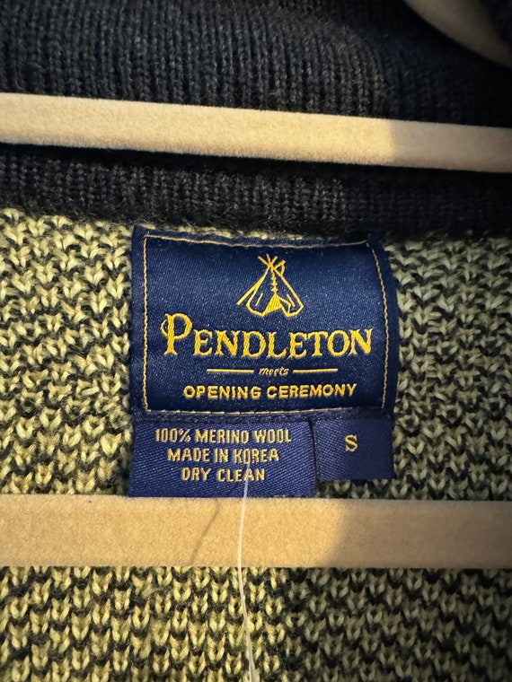 Pendleton Opening Ceremony Yellow Patterned Cardi… - image 5
