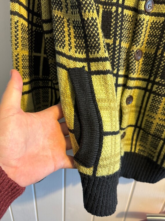 Pendleton Opening Ceremony Yellow Patterned Cardi… - image 4